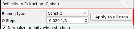 Apply the Same Binning Options to All Runs